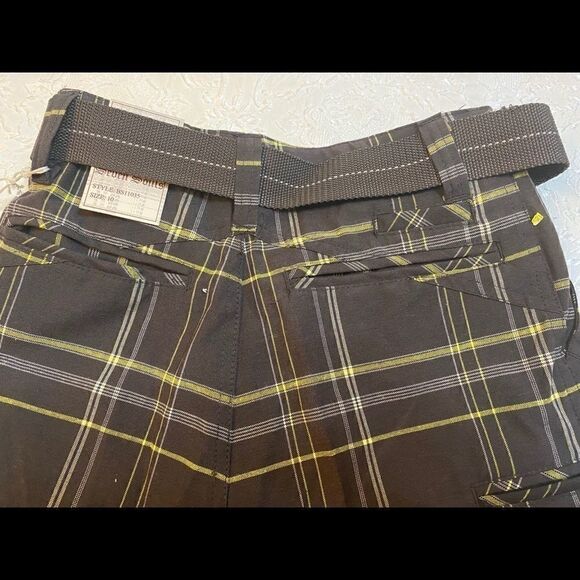 Seven Souls Plaid Boys Shorts Color: Slate Black - Picture 2 of 11